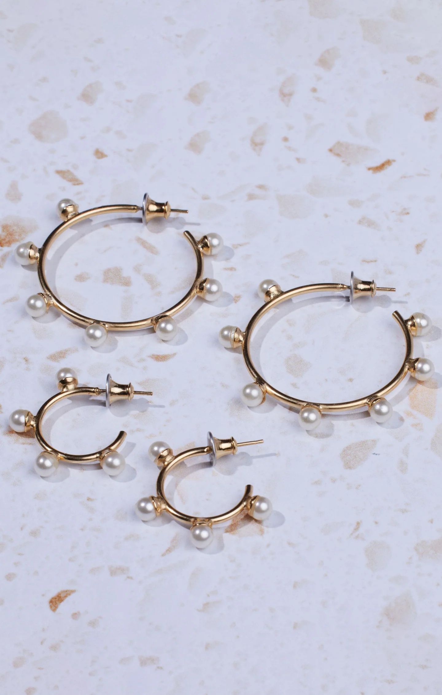 Faithy Jewels Mini Faith Pearl Hoop Earrings | Show Me Your Mumu