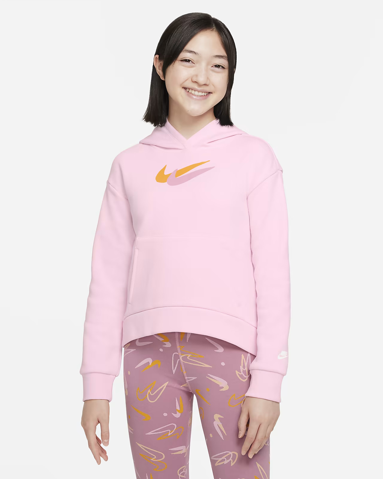 Older Kids' (Girls') Fleece Hoodie | Nike (UK)
