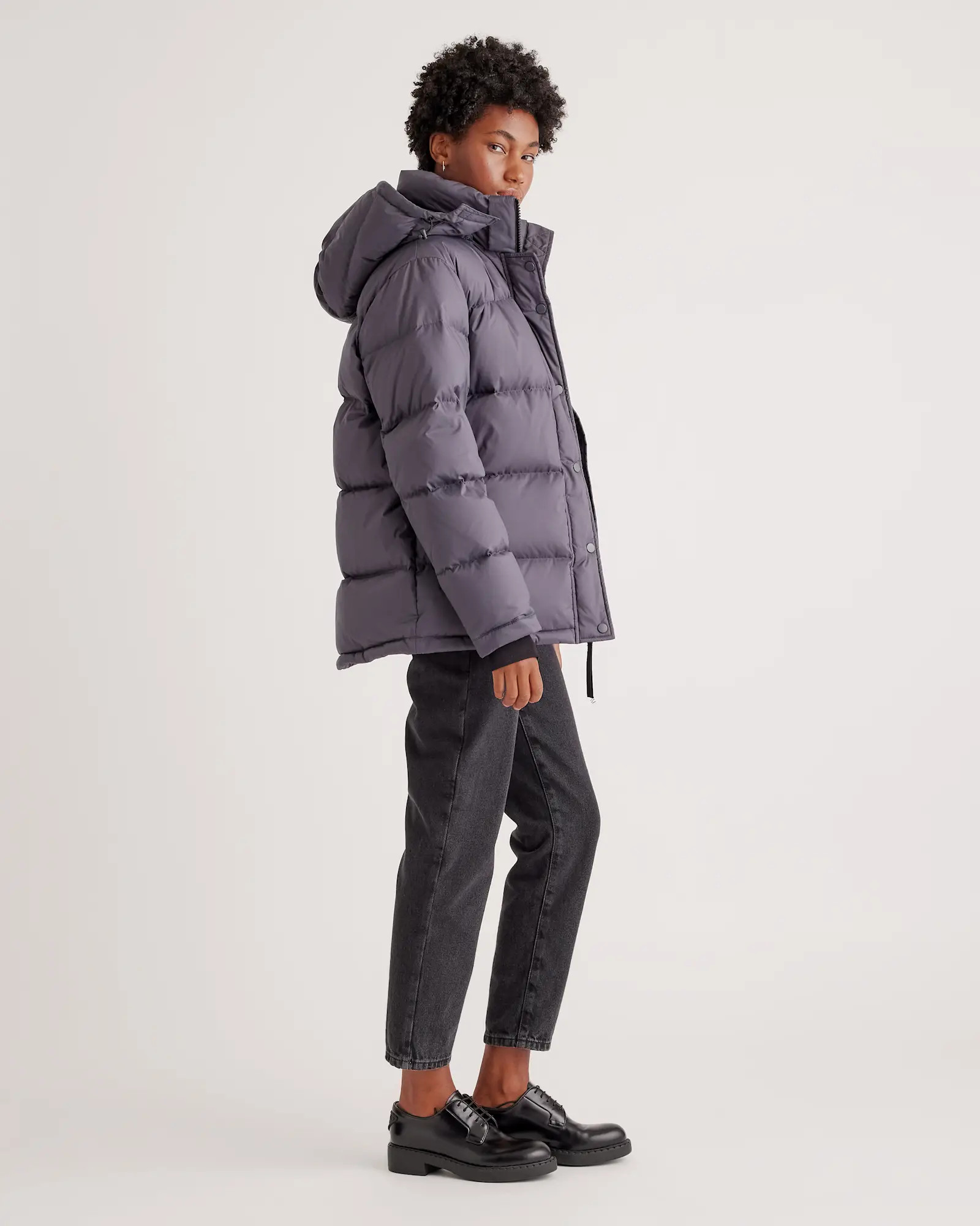 Responsible Down Puffer Jacket in Carbon Grey | Quince