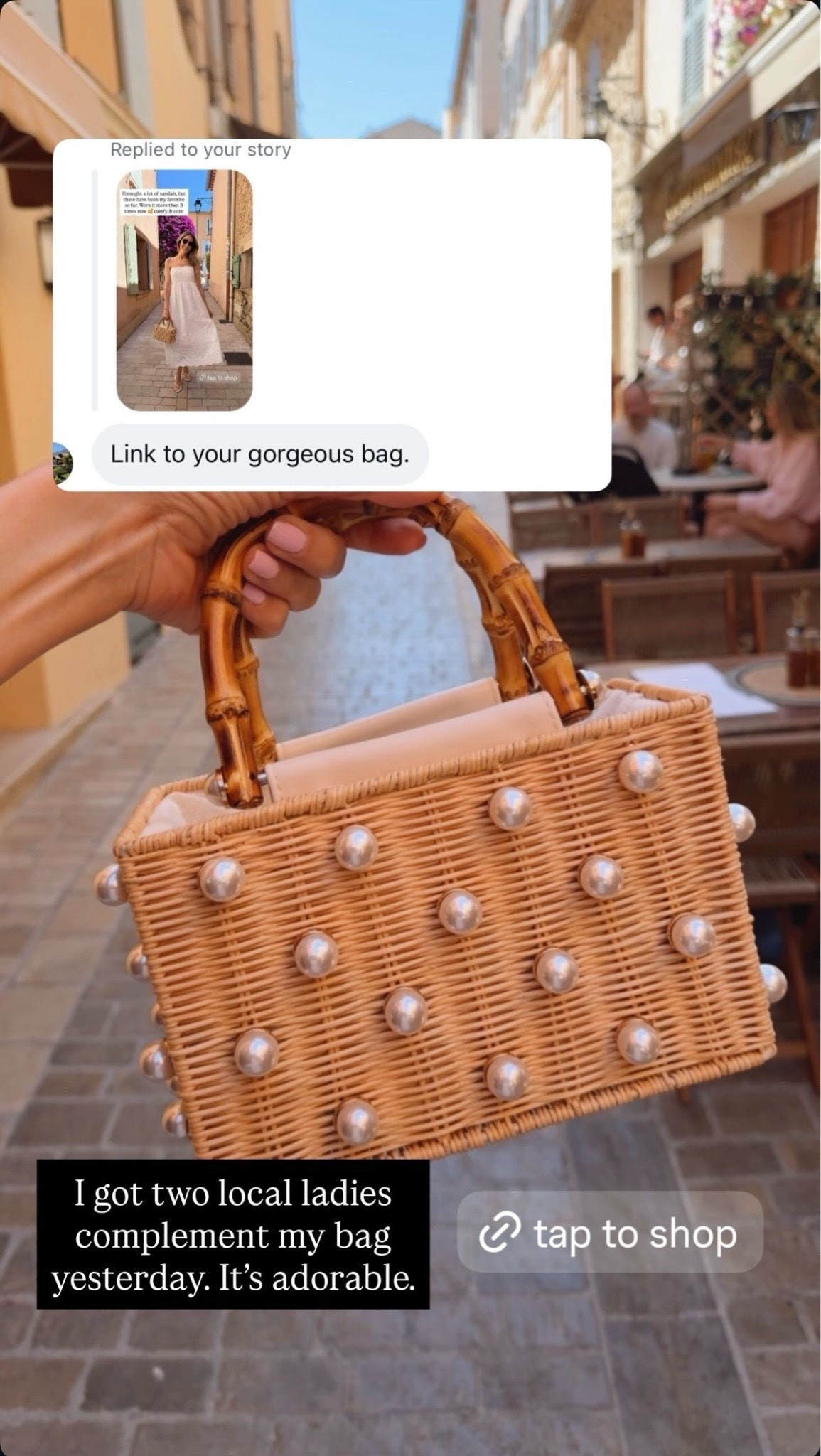 Such an adorable summer bag, I love the pearls and the shape, it sure elevates any outfit.
Summer outfits

#LTKOver40 #LTKootd #LTKSeasonal