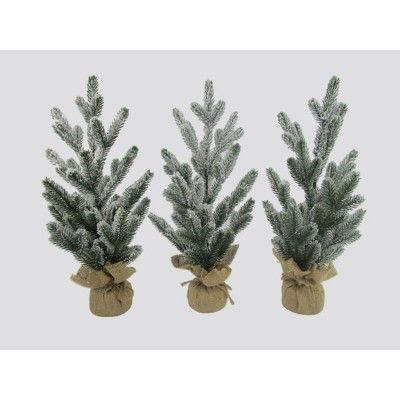 3pk Burlap Base Trees Snowy - Bullseye's Playground™ | Target