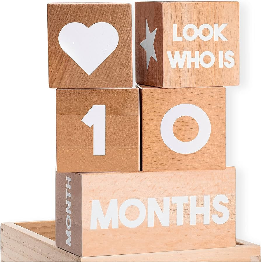 Tykeroo Baby Monthly Milestone Blocks — Cute Nursery Decor — Lovely Newborn Photography Props... | Amazon (US)