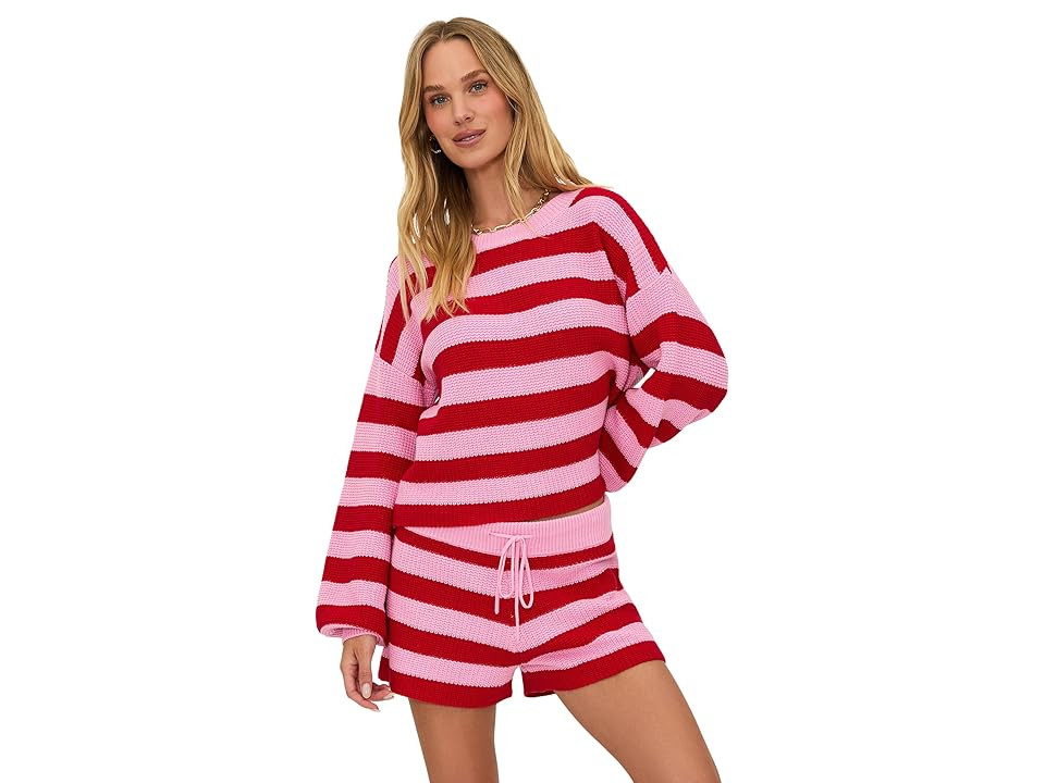 Beach Riot Ava Sweater Women's Sweater Candy Cane Stripe : XS, Cotton/Polyester | Zappos