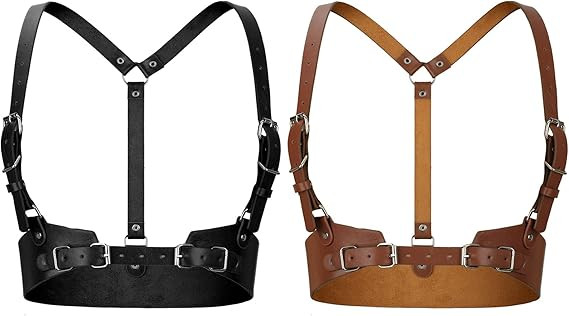Hicarer 2 Pcs Women Leather Waist Belt Leather Harness for Women Fashion Body Chain Adjustable Wa... | Amazon (US)