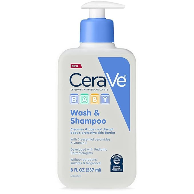 CeraVe Baby Wash & Shampoo, 8 Fluid Ounces (Pack of 1) | Tear-Free | Fragrance, Paraben, Sulfate ... | Amazon (US)