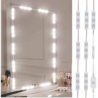 Led Mirror Lights, Silikang Vanity Make Up Strip Light, 10ft Ultra Bright White LED, Dimmable Touch  | Amazon (US)