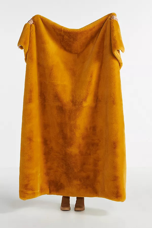 Sophie Faux Fur Throw Blanket | Anthropologie (US)