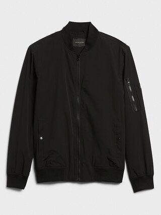 Water-Resistant Tech Motion Bomber Jacket | Banana Republic Factory