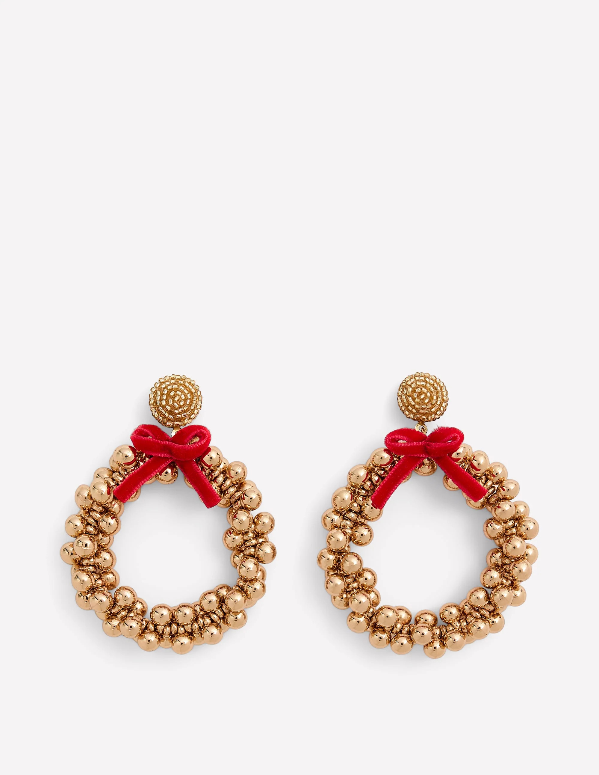 Christmas Novelty Earrings-Wreath | Boden (US)
