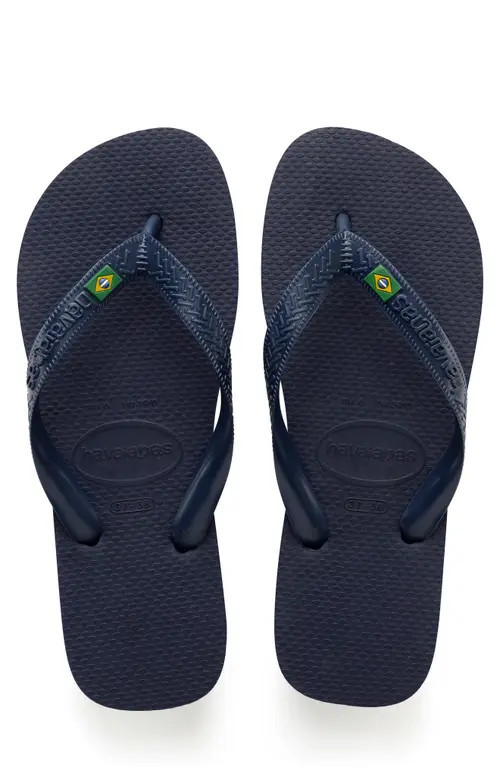 Havaianas Brazil Flip Flop in Navy Blue at Nordstrom, Size 8 | Nordstrom