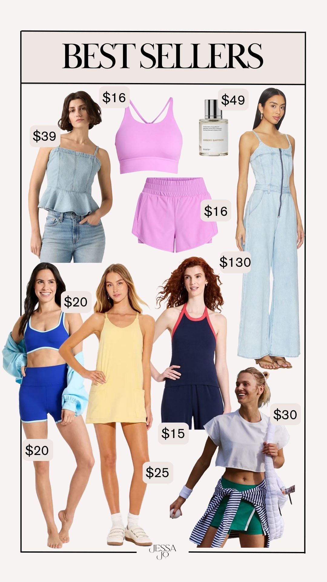 Weekly best sellers. This week’s best sellers. Walmart active set. Levi’s denim peplum top. Target active set. Target summer active dress. Target red blue tank. Demi jumpsuit. Free people tee  

#LTKSeasonal #LTKootd #LTKActive