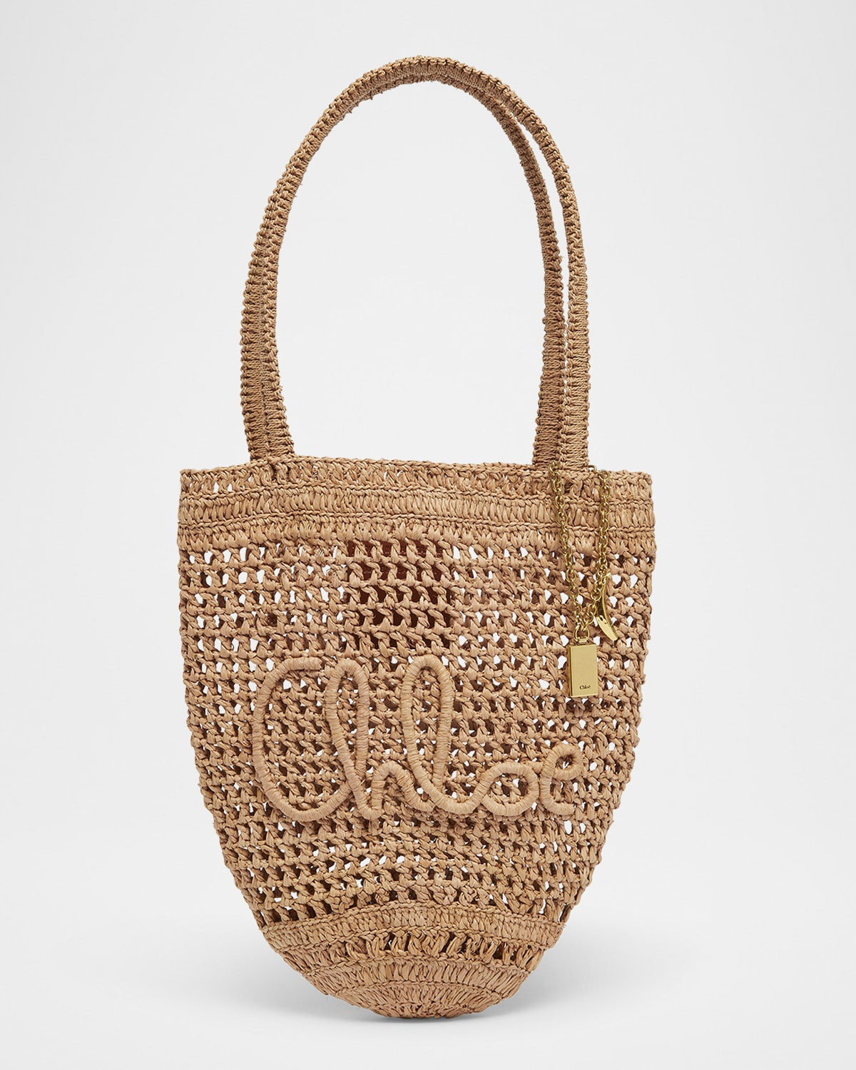 Summer Banana Small Shoulder Bag in Crochet Paper and Leather | Neiman Marcus