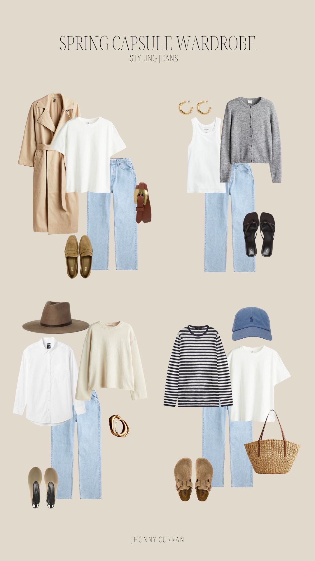 Spring capsule wardrobe: styling jeans! Capsule wardrobe, jeans, summer outfit, spring outfit.

#LTKShoeCrush #LTKItBag #LTKStyleTip