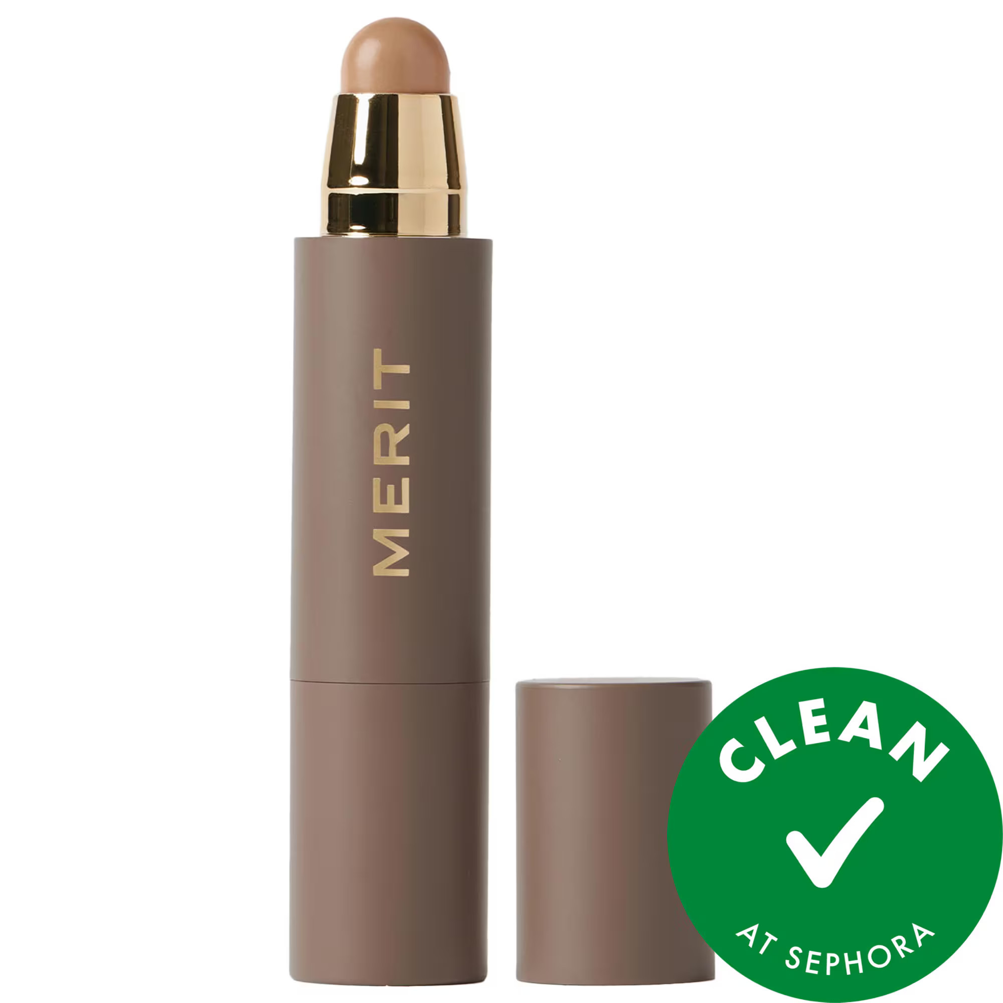 MERIT The Minimalist Perfecting Complexion Foundation and Concealer Stick Burlwood .23 oz / 6.5 g | Sephora (US)