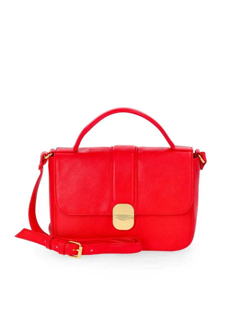 Time and Tru Women's Vida Crossbody, True Red | Walmart (US)