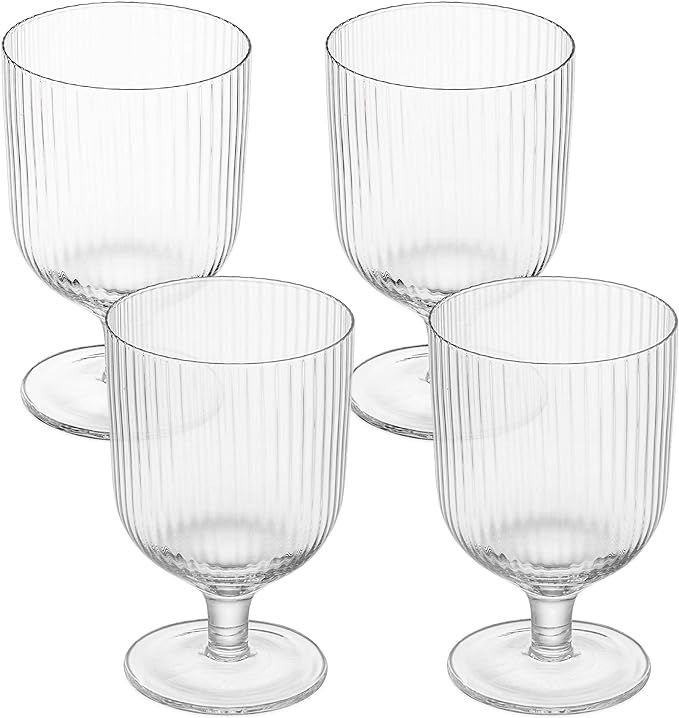 Navaris Snifter Glasses (Set of 4) - 10 oz Glass Snifters for Whiskey, Wine, Brandy, Drinks, Dess... | Amazon (US)