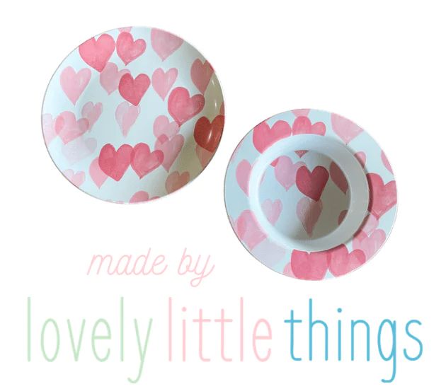 Love You Forever Pink Tableware (melamine free) | Lovely Little Things Boutique