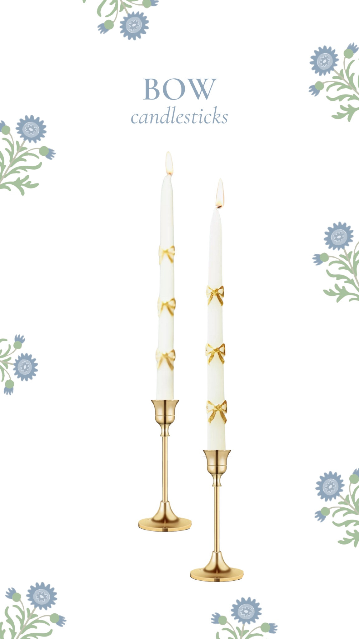 These taper candles with bow accents are the perfect way to add a touch of elegance and whimsy to any space! 🎀🕯️ Whether for a cozy dinner party or a chic home display, their delicate bow detail makes them an instant standout. Elevate your tablescape and create a warm, inviting atmosphere with these unique candles. Shop now before they sell out! #CandleDecor #BowDetails #HomeStyling #TablescapeInspo #LTKhome #ElegantTouch

#LTKHome #LTKFindsUnder50