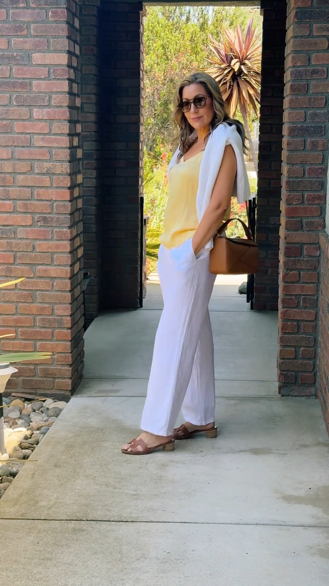Three of my favorite summer essentials: these white linen pants from Quince 🤍 They’re lined, lightweight, and effortlessly chic. I paired them with a washable 100% silk camisole in soft yellow and layered a cotton fisherman sweater over the shoulders. Perfect for warm days when you still want to look polished. In my “Summer Essential’s” YouTube video, I go over the details of each piece and why they’re must-haves in a timeless wardrobe.

🎥 Watch the full review + styling inspo on my YouTube Channel!

#ootd #summerstyle #quince #summeressentials #womensfashion #fashionover40 #fashionover50 #classicwardrobeessentials #capsulewardrobe #modestoutfits #stylishandgrateful #stylish&grateful #effortlesschic #classycasual #casualoutfits #LTKsummer #LTKover40 #LTKwomen #LTKfinds #LTKstyletip

#LTKSummerEdit #LTKOver40 #LTKSeasonal