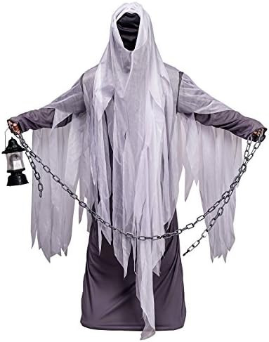 DSplay Unisex Ghost Costume Adult Hood Robe for Halloween Party | Amazon (US)