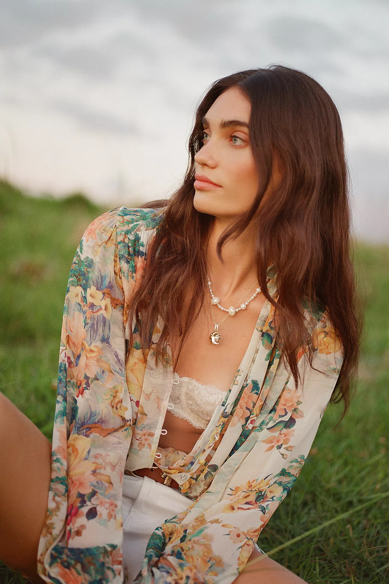 The Estela Sheer Printed Blouse | Anthropologie (US)