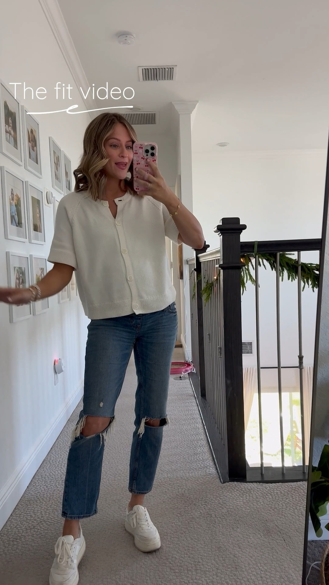 The fit video! 
Size large in top for super oversized fit
Size 24 in jeans I linked all the ones I own in maternity and want 


#LTKStyleTip #LTKFindsUnder100 #LTKBump