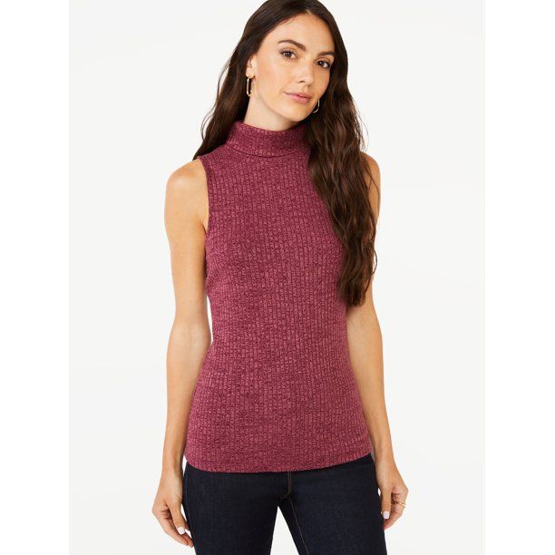 Scoop Women's Sleeveless Turtleneck Top - Walmart.com | Walmart (US)