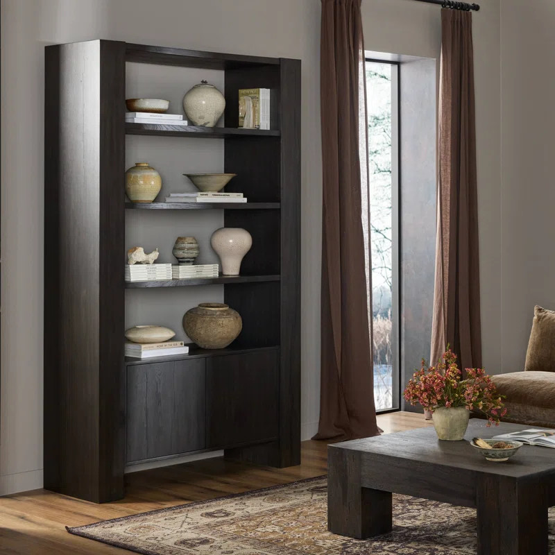 Fisher Bookcase-Smoked Veneer | Wayfair North America