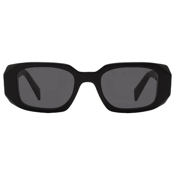 Prada PR 17WS Plastic Womens Rectangle Sunglasses Black 49mm Adult - Walmart.com | Walmart (US)