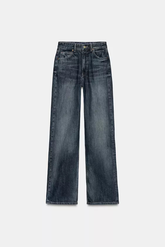 TRF HIGH WAIST WIDE LEG FULL LENGTH JEANS | Zara US