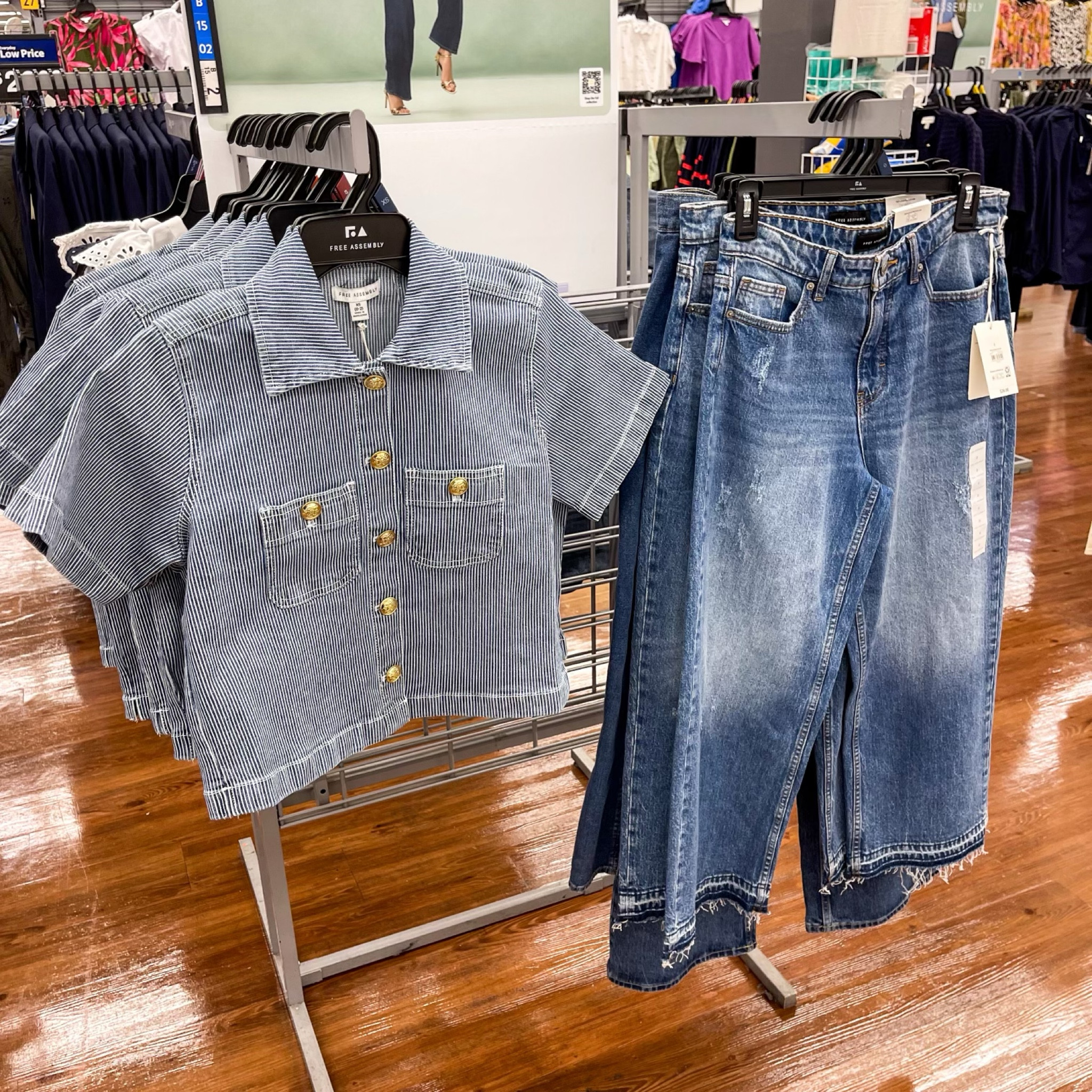 I REALLY need Walmart to restock this Free Assembly pair of jeans online because they are SO good! Lots of stores have them in stock so you can check if they have your size but they are perfect for spring! I did grab this striped denim top and love it! Very cute with jeans or white pants. 

#LTKSeasonal #LTKSaleAlert #LTKOver40