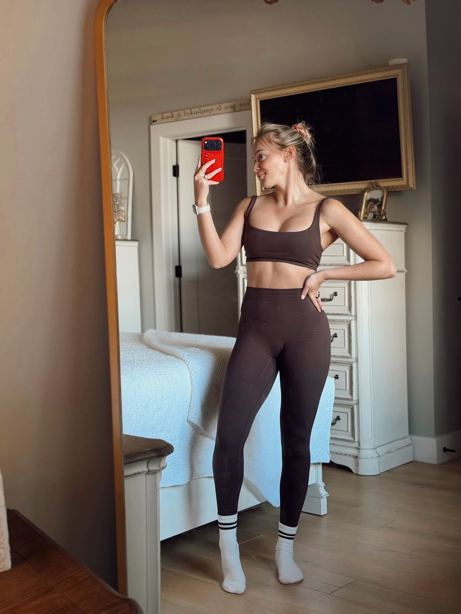 my current favorite workout set ✨ flattering, comfortable, supportive, and actually cute enough to wear outside the gym too my @Vitality set because i’m obsessed 🤎

#LTKfitnessgoals #LTKootd #LTKgrwm