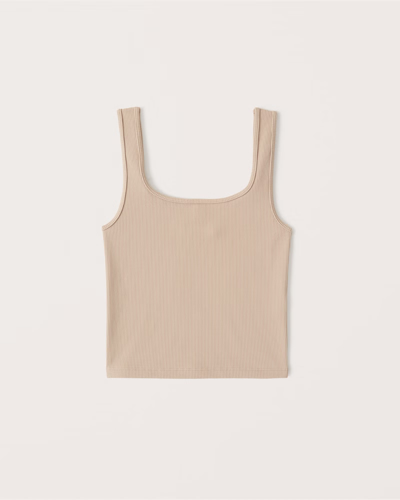 90s Seamless Rib Squareneck Tank | Abercrombie & Fitch (US)