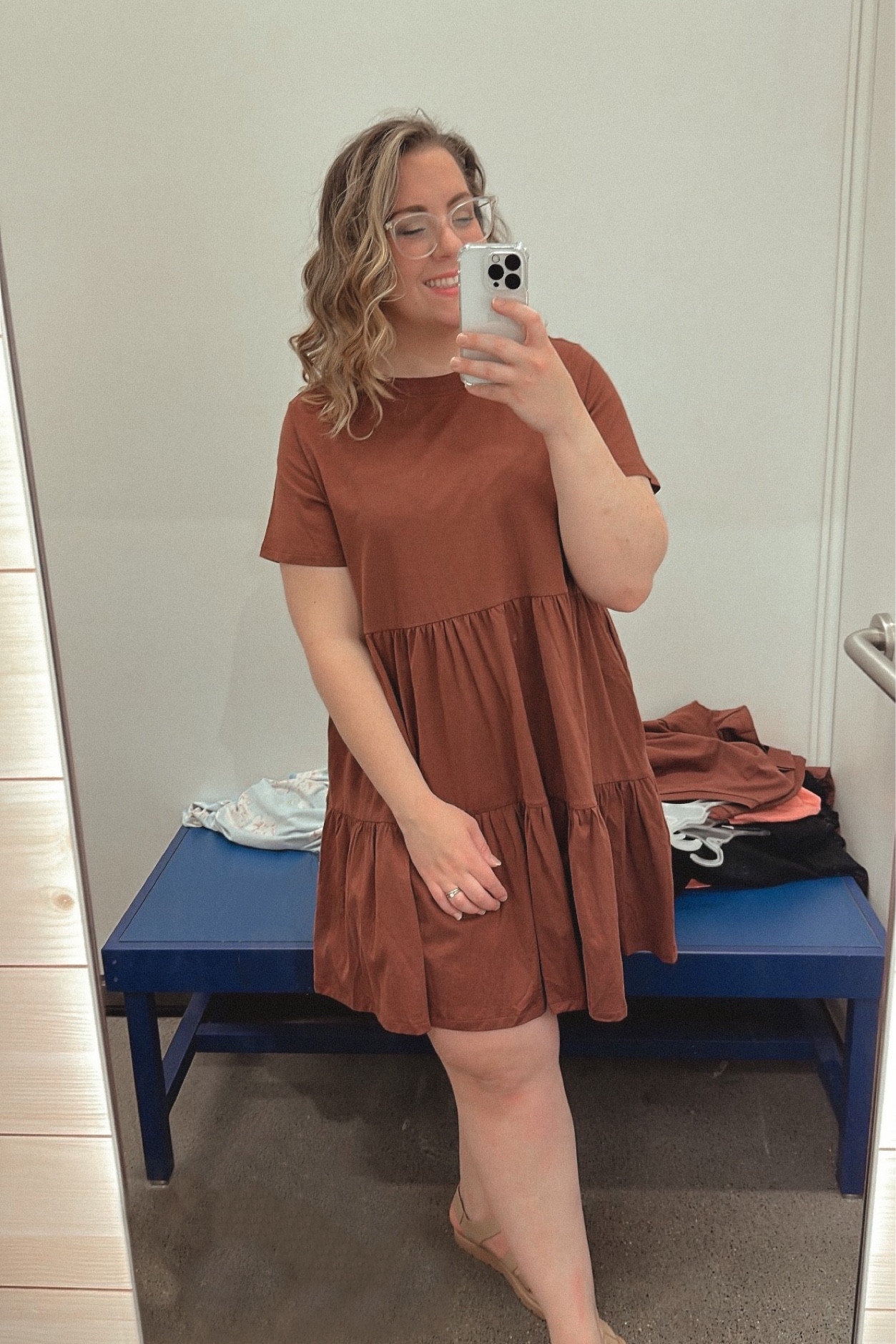 Tiered T Shirt Dress - Brownish Red “Root Beer” Color 

#LTKsalealert #LTKFind #LTKcurves