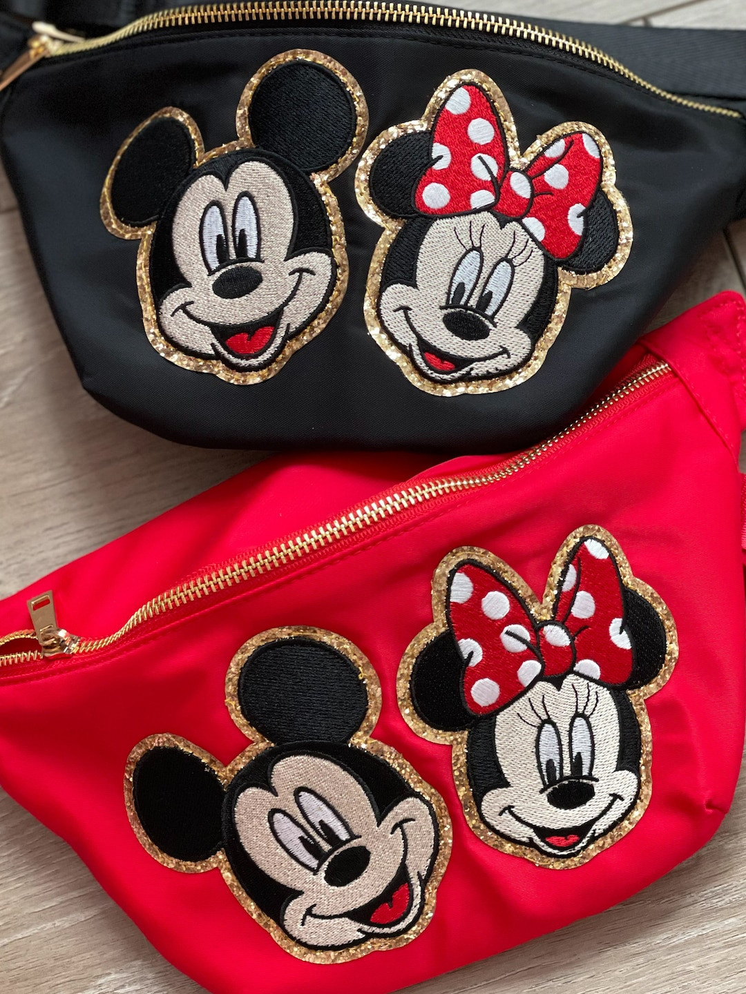 NOW SEWN ON*** Mickey Fanny Pack. Minnie Fanny Pack. Disney Vacation Bag. Jumbo Fanny Pack Extend... | Etsy (US)