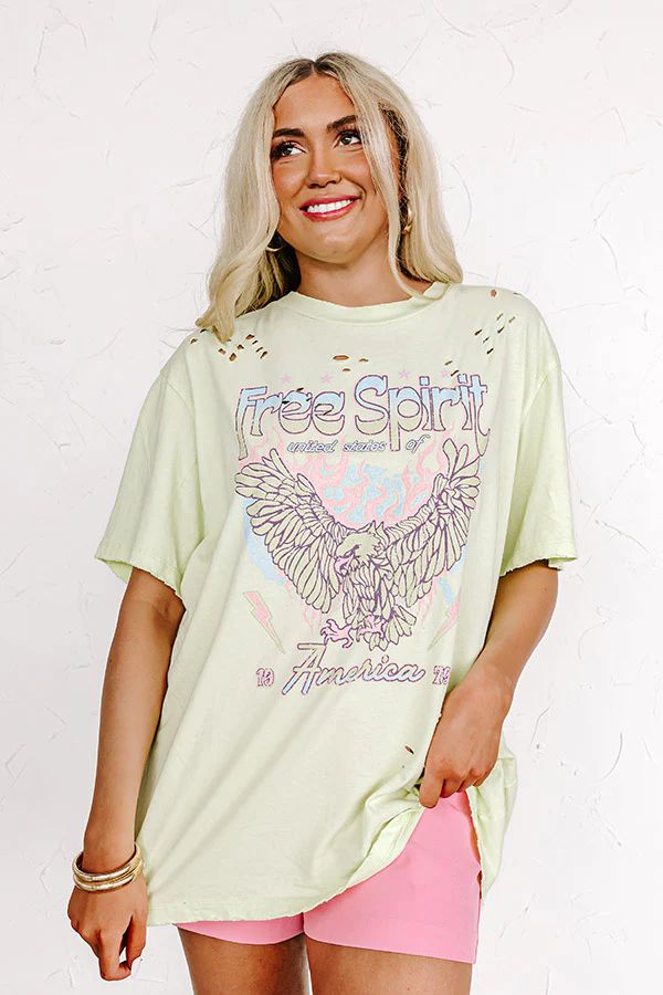 Free Spirit 1979 Oversized Distressed Tee | Impressions Online Boutique