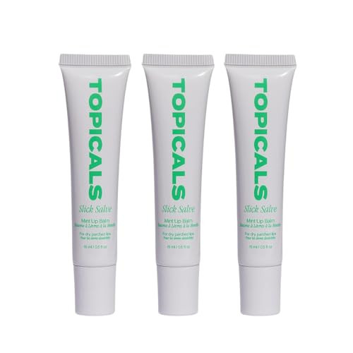 Topicals Slick Salve Mint Glossy Lip Balm | Soothes Discomfort, Strengthens Barrier & Provides Lasting Hydration & Relief | Vegan, Paraben-Free Formula w/Hyaluronic Acid (3 Pack, 0.5 Fl Oz Each) | Amazon (US)