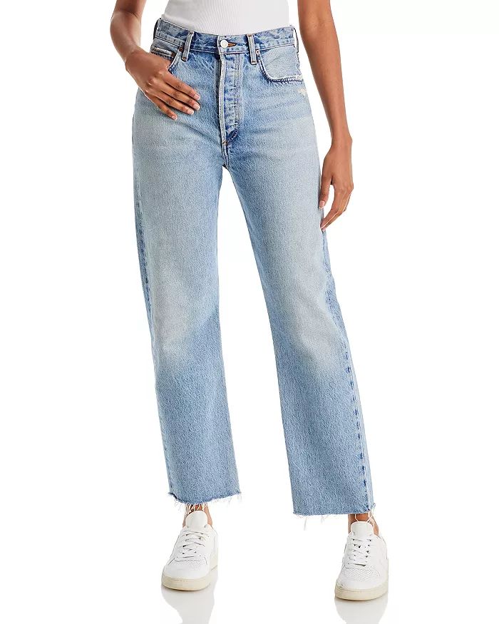 90's Pinch Waist High Rise Cropped Straight Jeans in Ruminate | Bloomingdale's (US)
