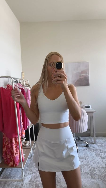 All white tennis outfit 🤍

Sizing:
1. Amazon cropped workout tank - size Small (such great quality)
2. Abercrombie white tennis skirt - size XS (has built in shorts with a pocket on one side, not see through at all!)

Amazon workout outfit, white skirt, Amazon workout tank, summer activewear, tennis skirt, pickleball outfit, all white outfit, Abercrombie activewear, Abercrombie outfit, spring outfit

#LTKsalealert #LTKActive #LTKSeasonal