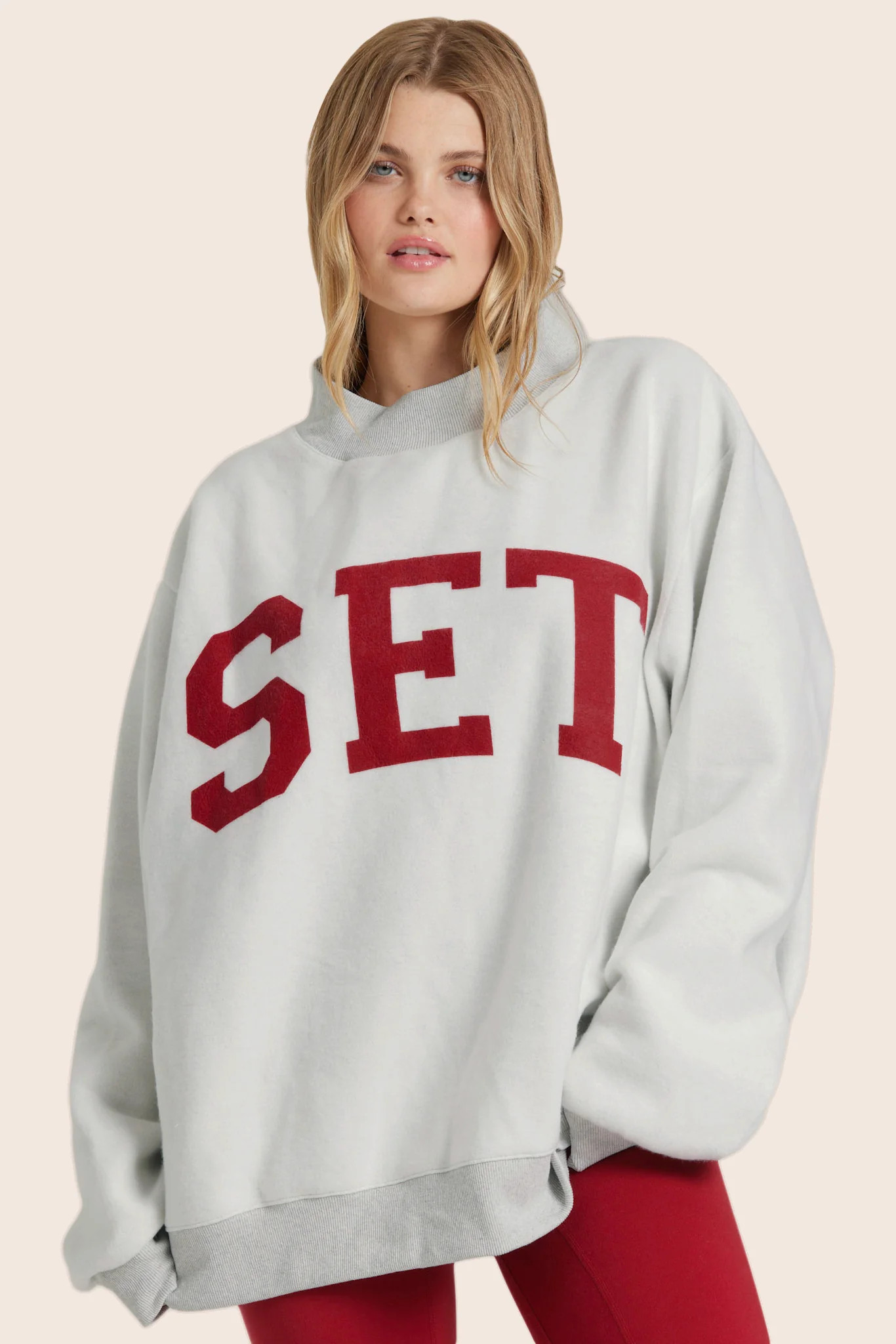SET X PARKE REVERSIBLE VARSITY MOCKNECK - LOVE | SET Active