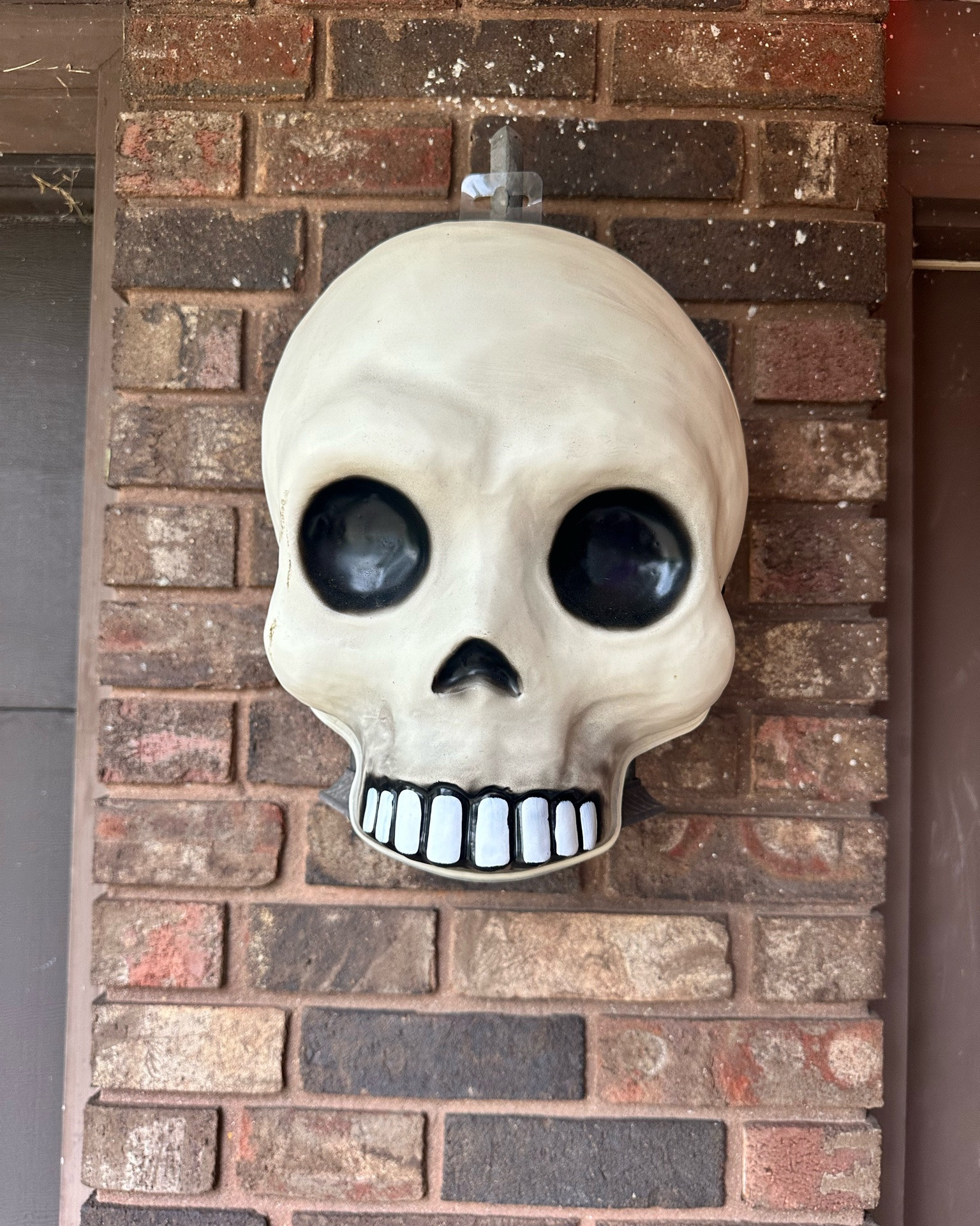 Sometimes the simplest decorations are the most effective. These Halloween porch light covers / masks are so cool!! My mom found these at Menards. I can’t find the link to these exact ones, but I’ve linked a whole bunch of other ones that I found.  ￼

#LTKSeasonal
