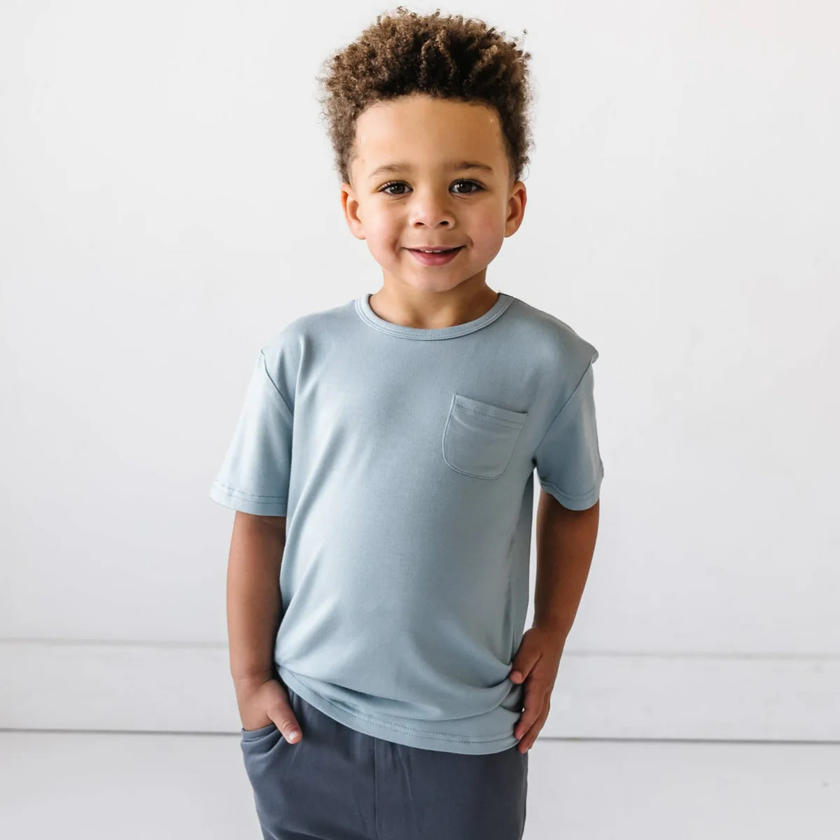 Stormy Short Sleeve Pocket Tee | Little Sleepies