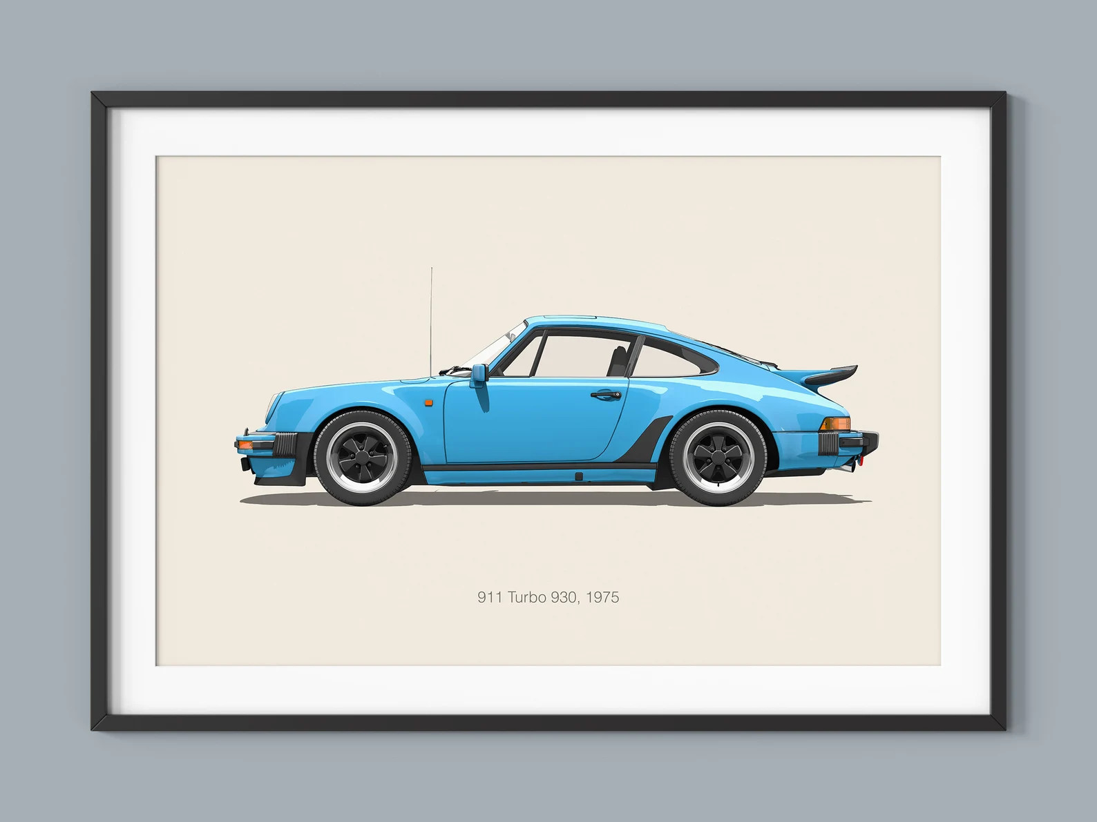 Porsche 911 Turbo Car Posters Illustration Prints Wall Art for Kids Boys Room Decor Children Home... | Etsy (US)
