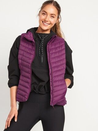 Water-Resistant Narrow-Channel Puffer Vest for Women | Old Navy (US)