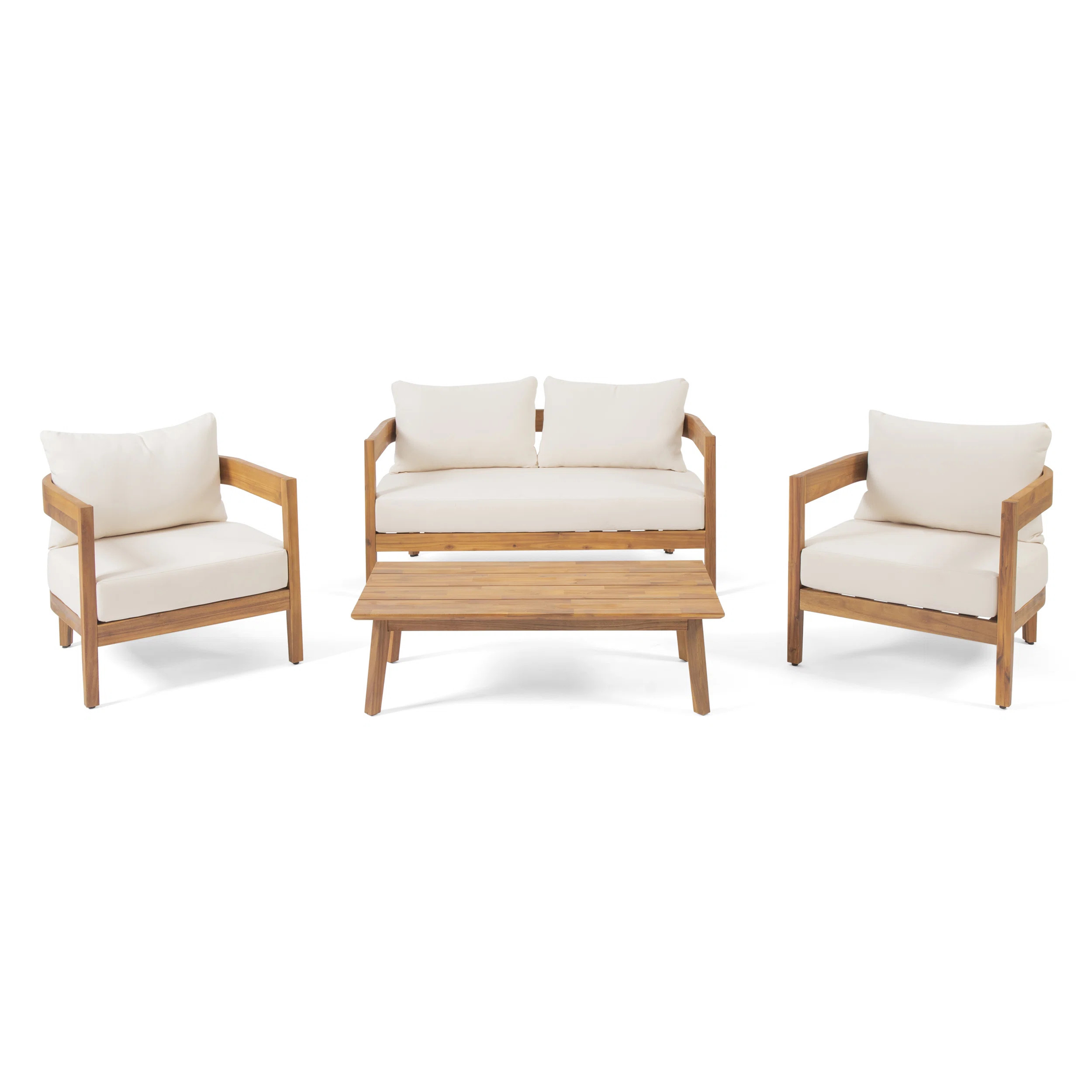 George Oliver Vita 4 - Person Outdoor Seating Group with Cushions & Reviews | Wayfair | Wayfair North America