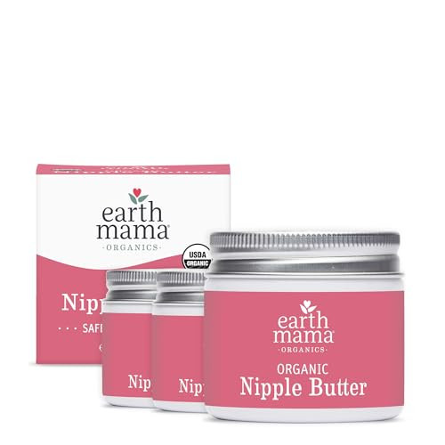 Earth Mama Organic Nipple Butter™ | Nipple Cream Safe for Breastfeeding | Postpartum Essentials for Nursing | Non Lanolin Nipple Cream, 2 fl oz (3-Pk) | Amazon (US)