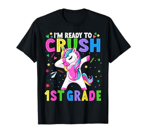 I'm Ready for First Grade Back to School 1st Grade Girls T-Shirt | Amazon (US)