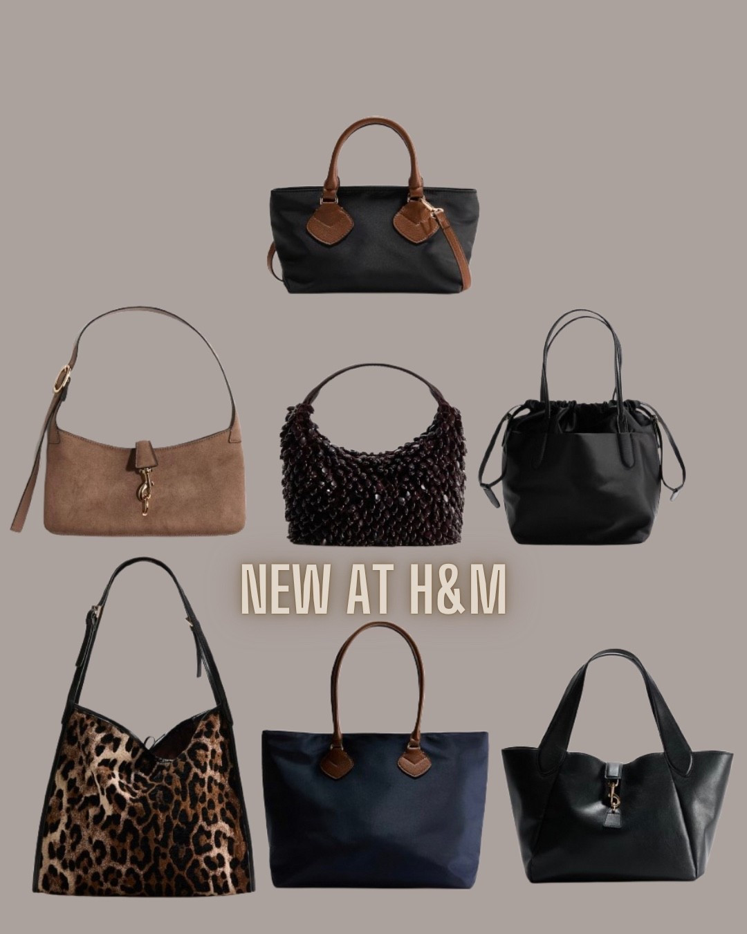 H&M fashion
Tote bag
Shoulder bag
Bucket bag