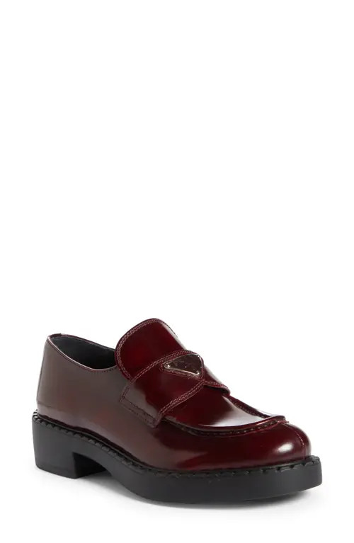 Prada Triangle Logo Loafer in Porpora Fume at Nordstrom, Size 8Us | Nordstrom