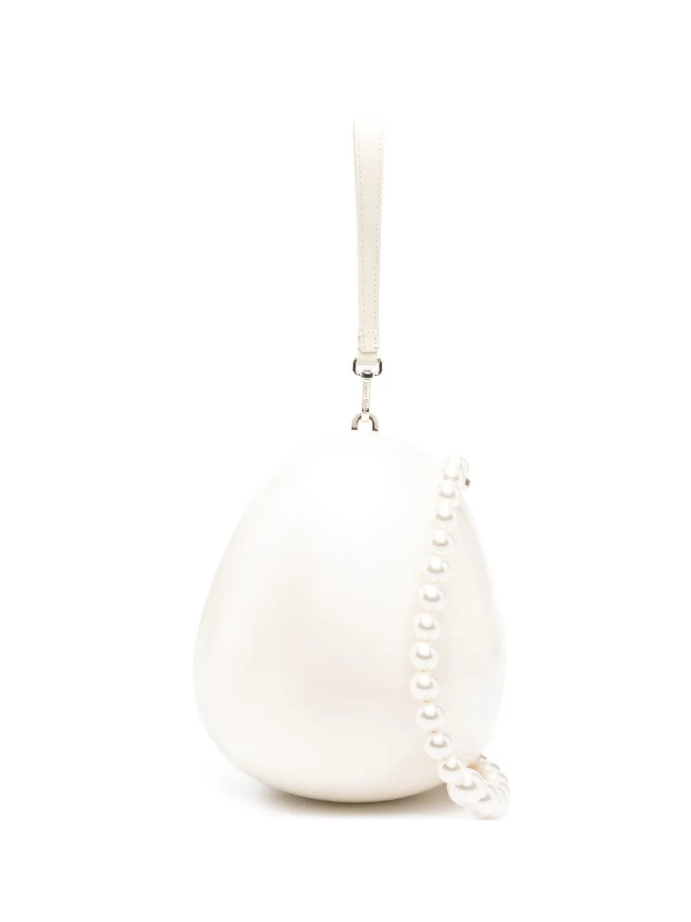 Simone Rocha large Egg embellished clutch bag - White | Farfetch Global